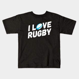 I LOVE RUGBY (ver2) Kids T-Shirt